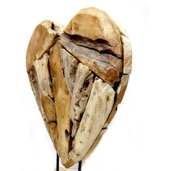 Serce z drewna tekowego na podstawie 50x40m